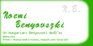 noemi benyovszki business card